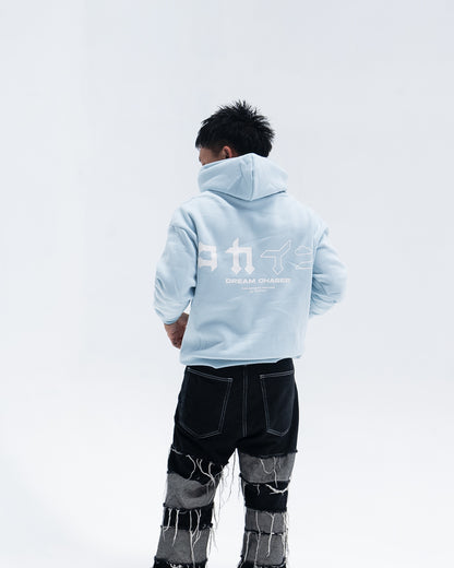 "Dream Chaser" Hoodie // Pastel Blue