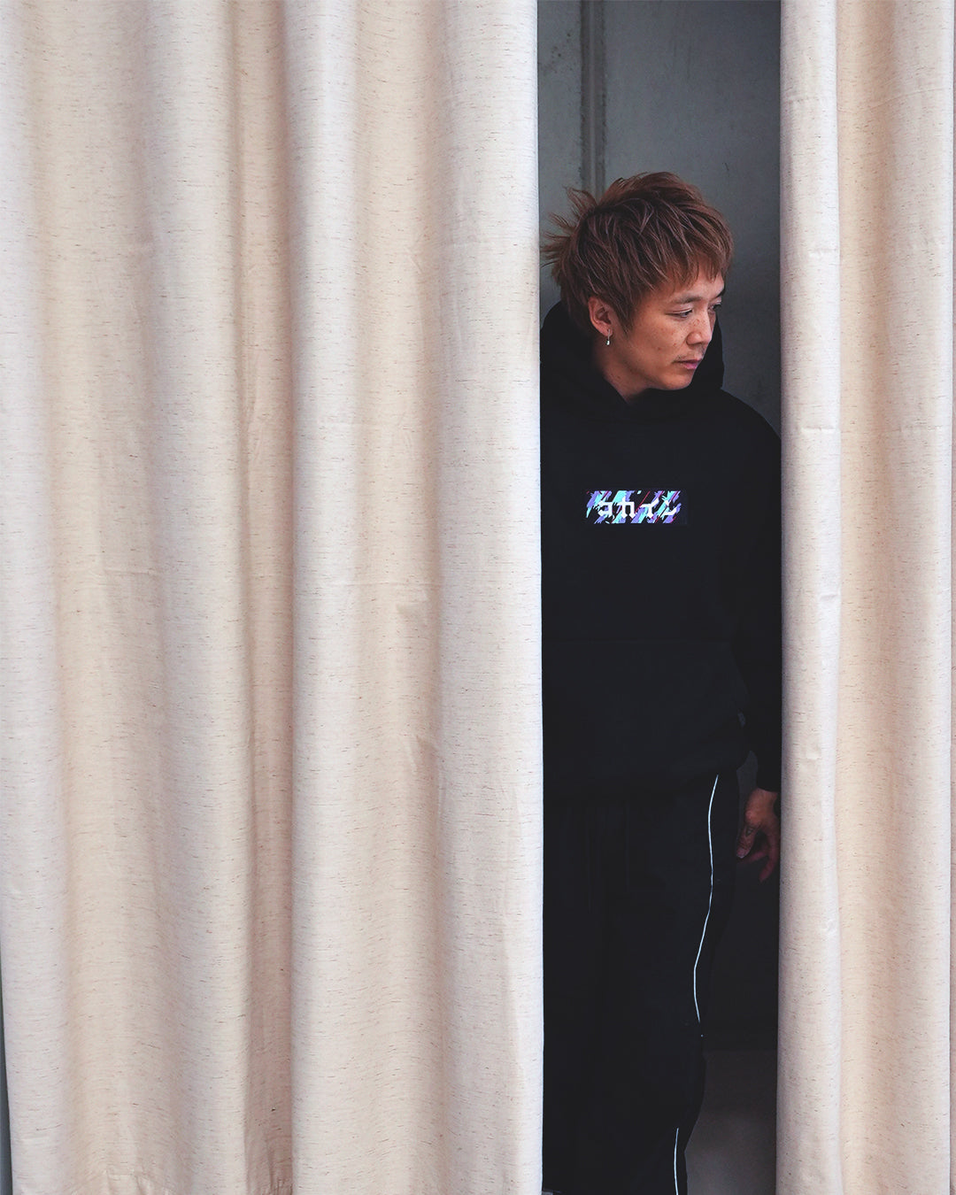 "HKS" Patch Hoodie // BLACK