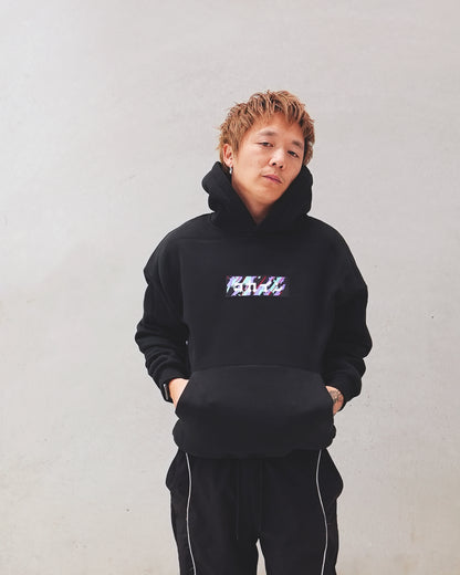 "HKS" Patch Hoodie // BLACK