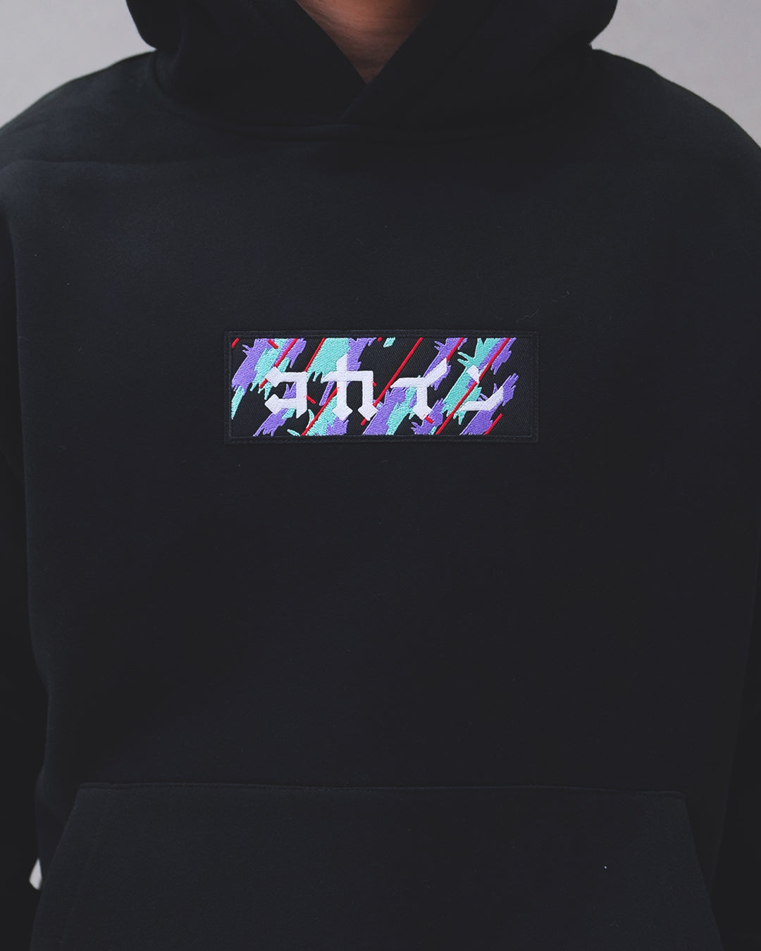 "HKS" Patch Hoodie // BLACK