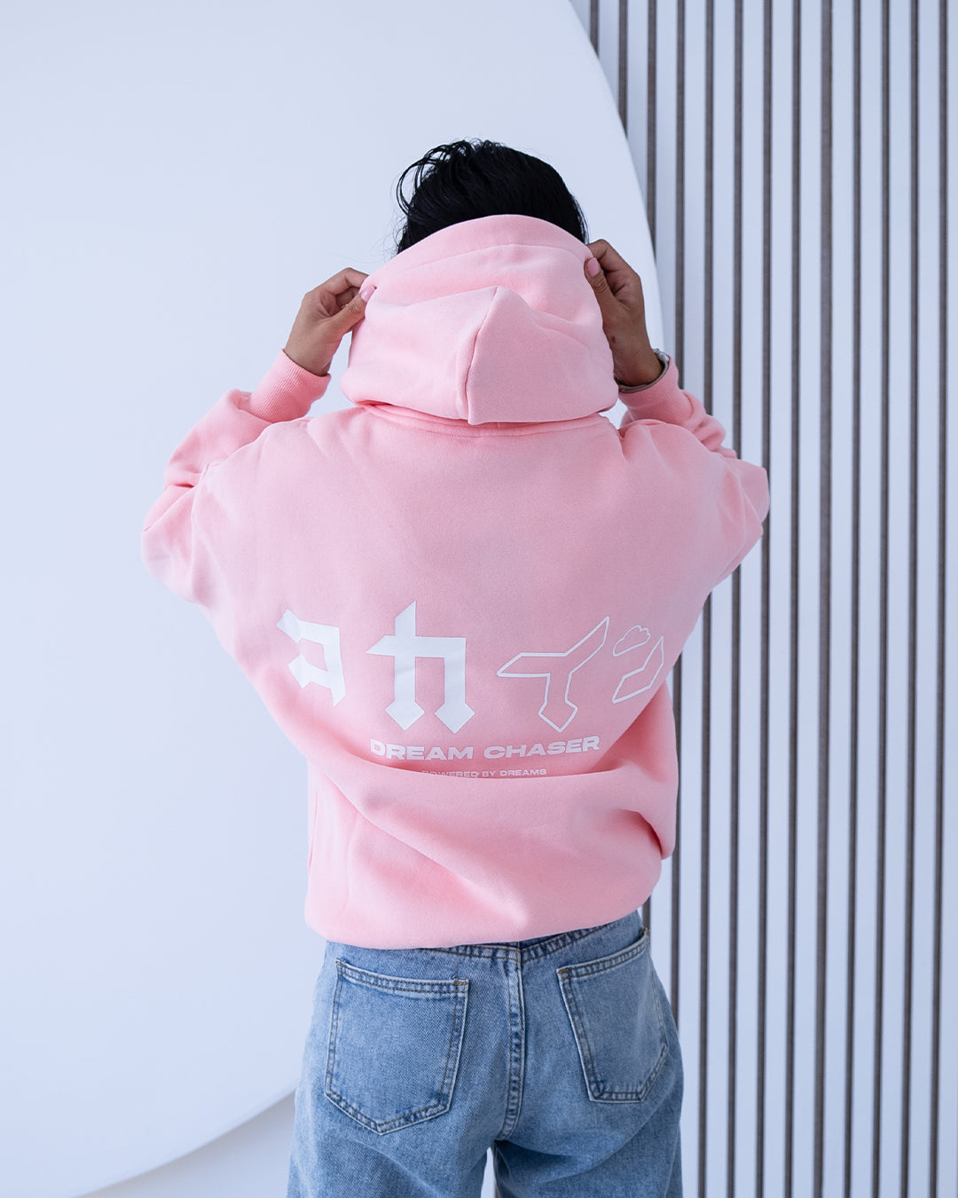 "Dream Chaser" Hoodie // Pastel Pink