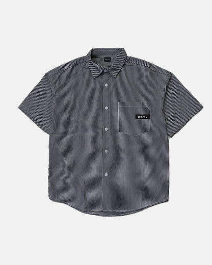 Stripe "Logo" Button Up Shirt ///