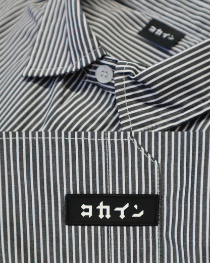 Stripe "Logo" Button Up Shirt ///